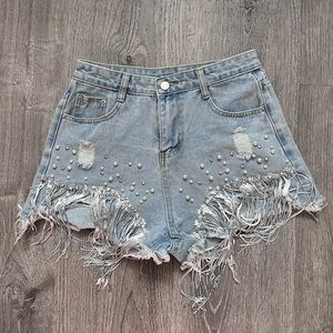 Metallic outfit! Top and shorts